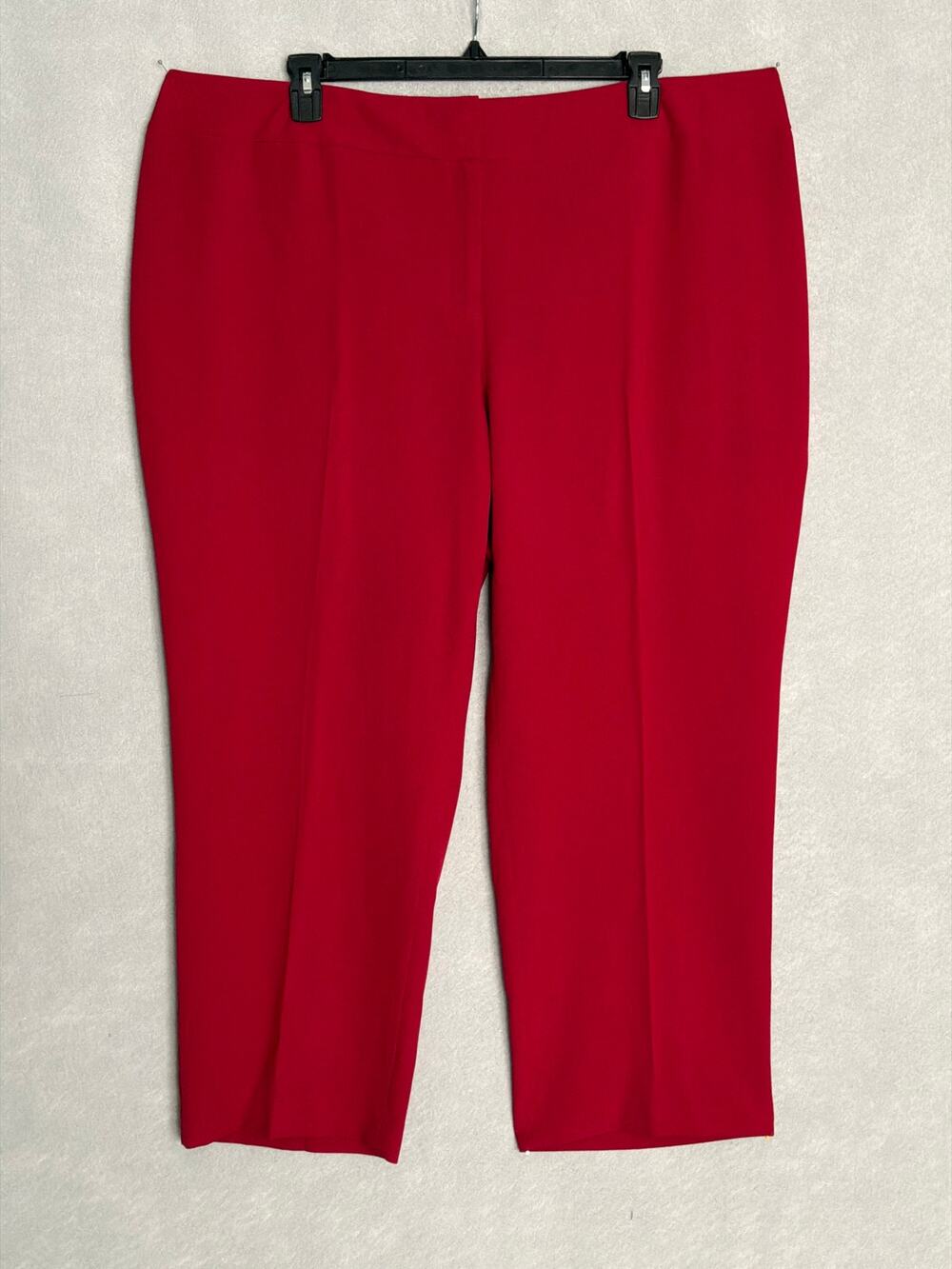 Kasper Crepe Dress Pants Straight-Leg in Fire Red Women's Size 24W NEW